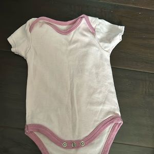 3-6 months 2 tone pink onesie